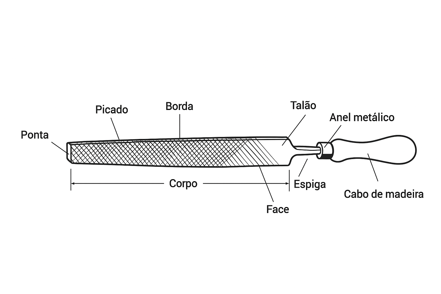 Imagem de uma lima metálica